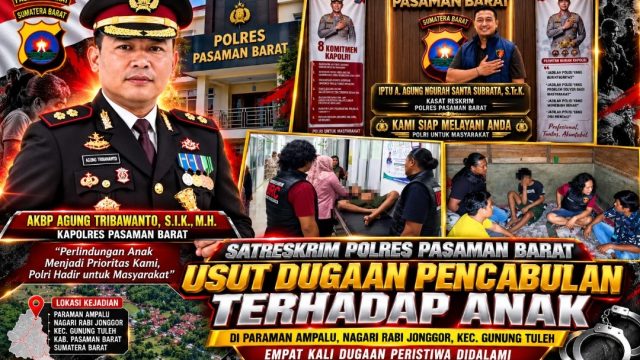 Polres Pasaman Barat Dalami Dugaan Pencabulan Anak di Gunung Tuleh, Kapolres Tekankan Perlindungan Korban